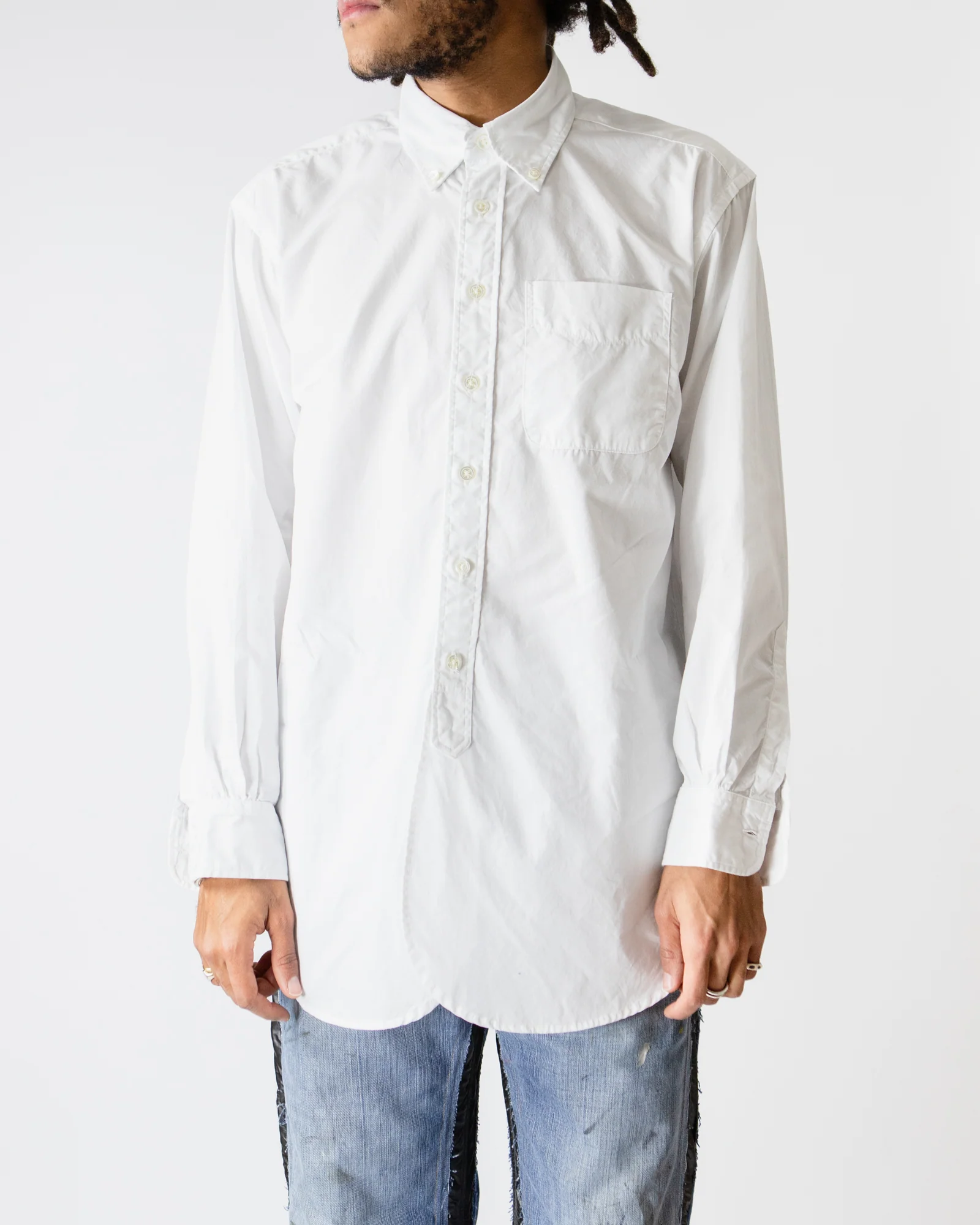 19th Century Button Down Shirt – White Broadcloth - Image 6