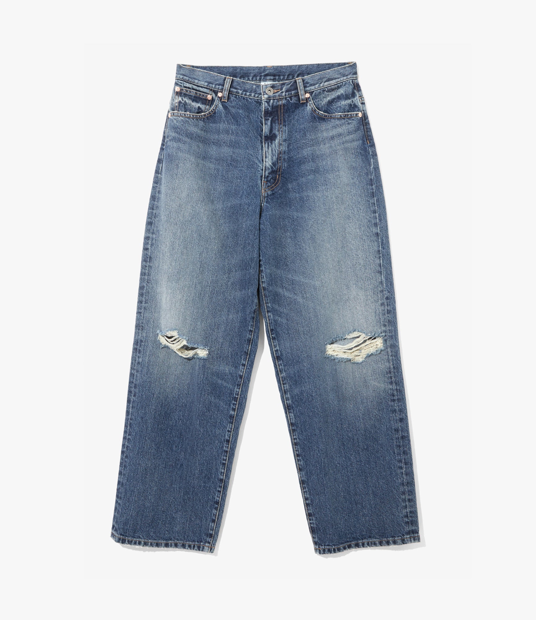 5 Pockets Pant – Indigo Damaged Denim