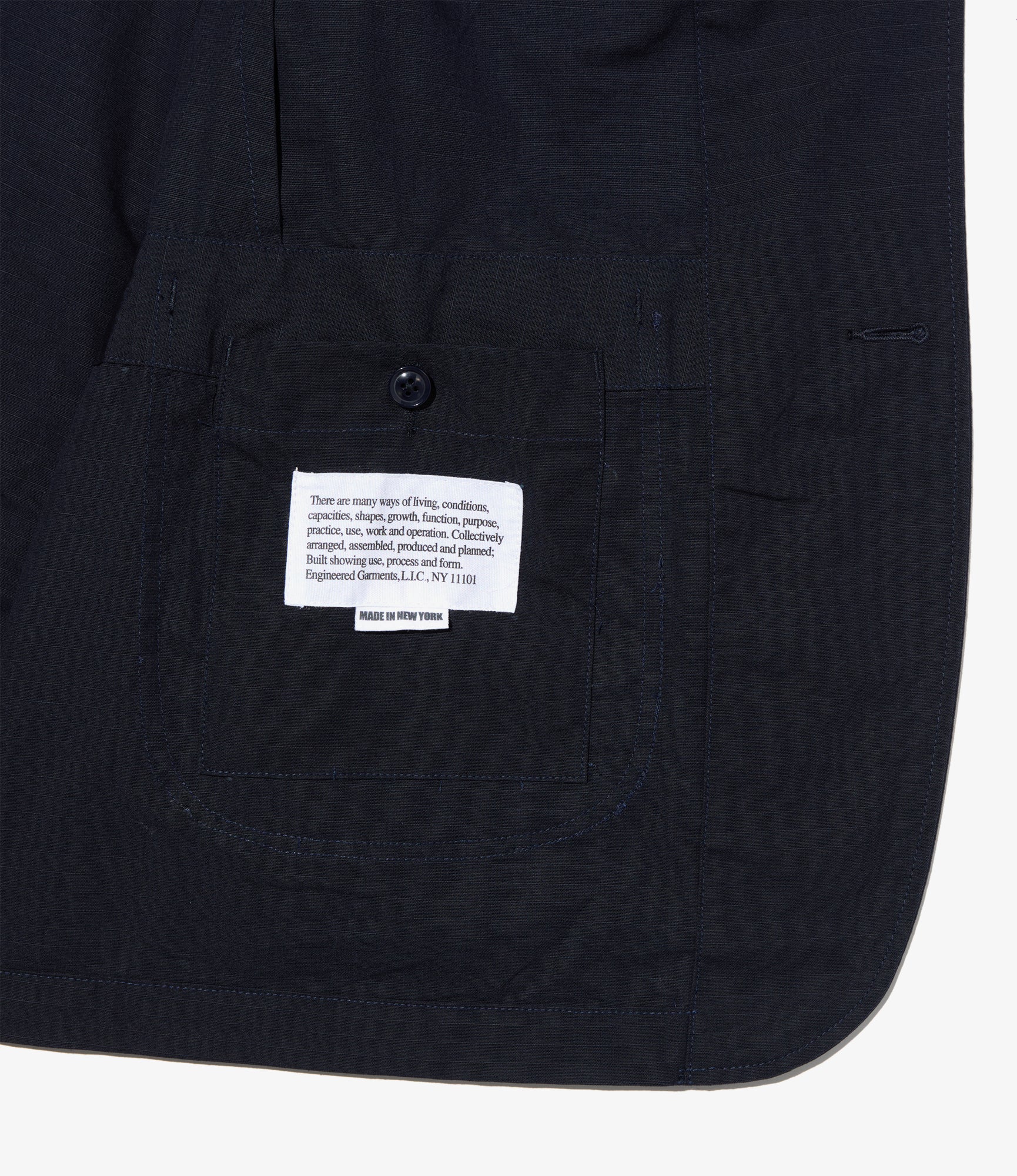 Bedford Jacket – Dark Navy Ripstop Cotton - Image 5