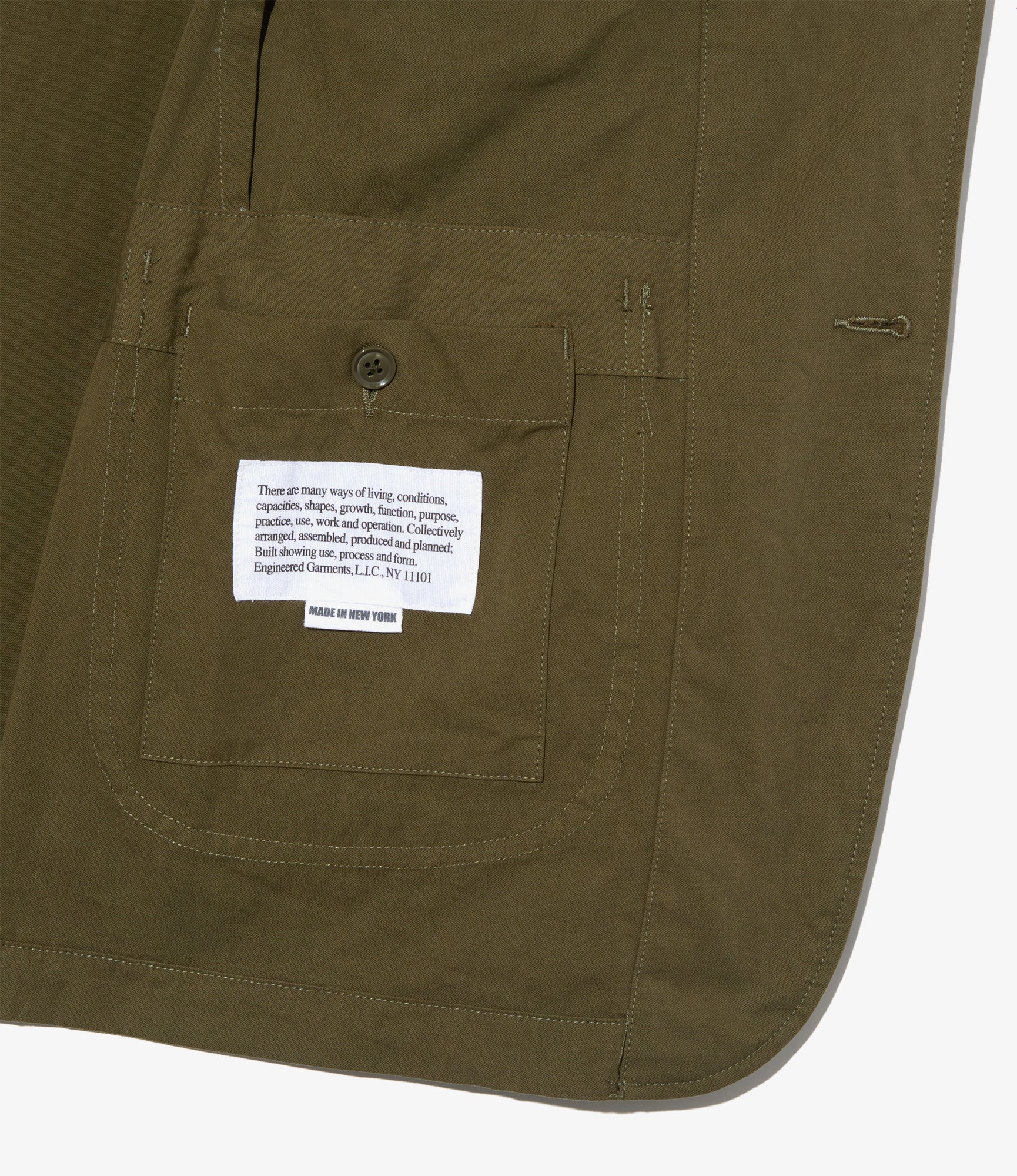 Bedford Jacket – Olive Sanded Cloth - Image 5