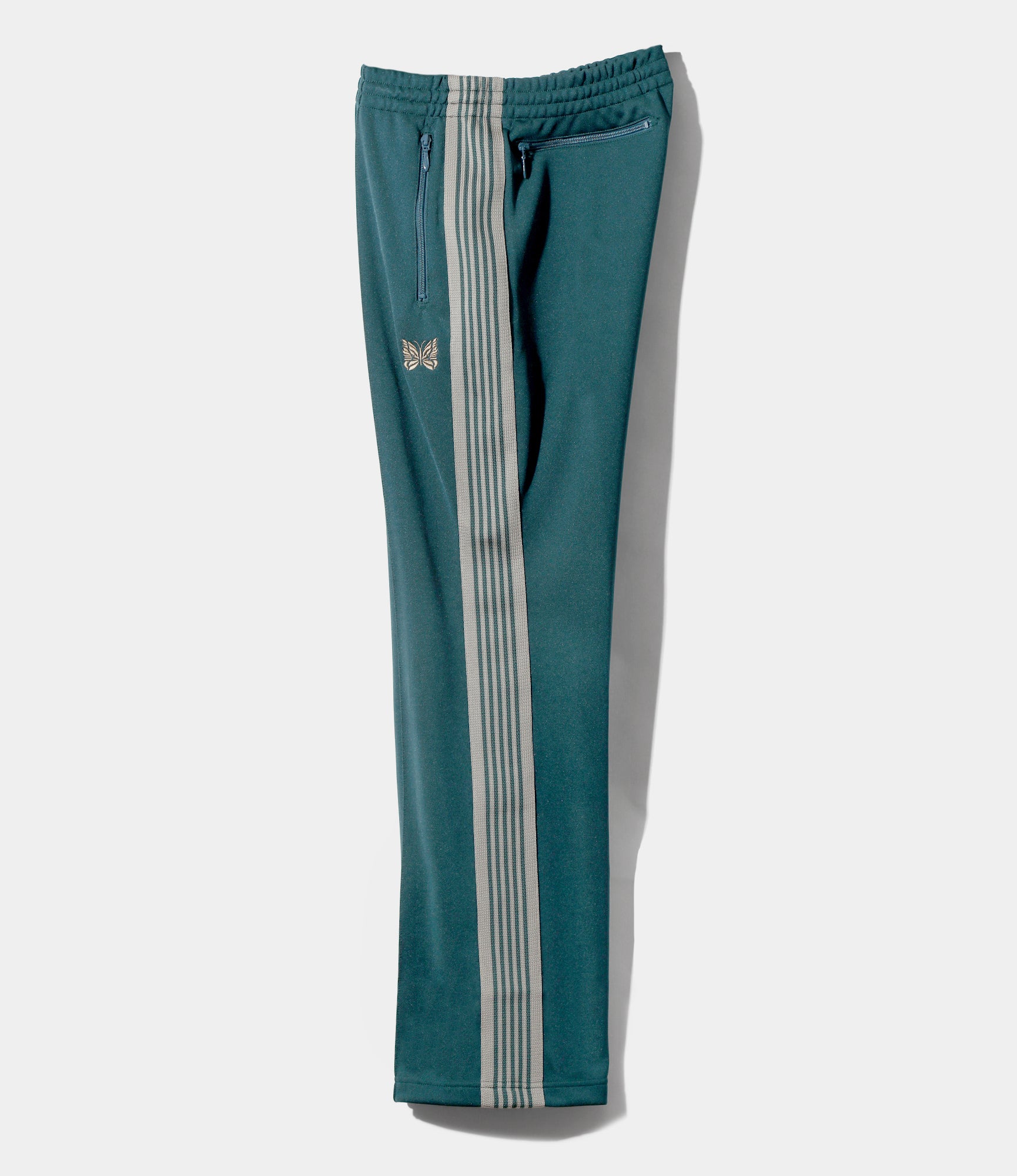 Boot-Cut Track Pant – Green Smooth Polyester - Image 3