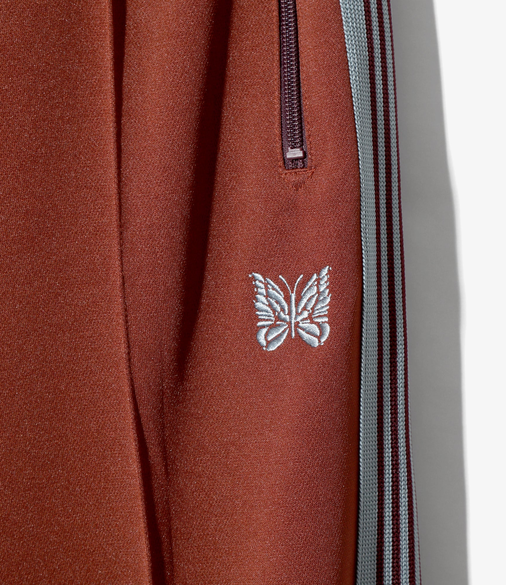 Boot-Cut Track Pant – Rust Smooth Polyester - Image 2