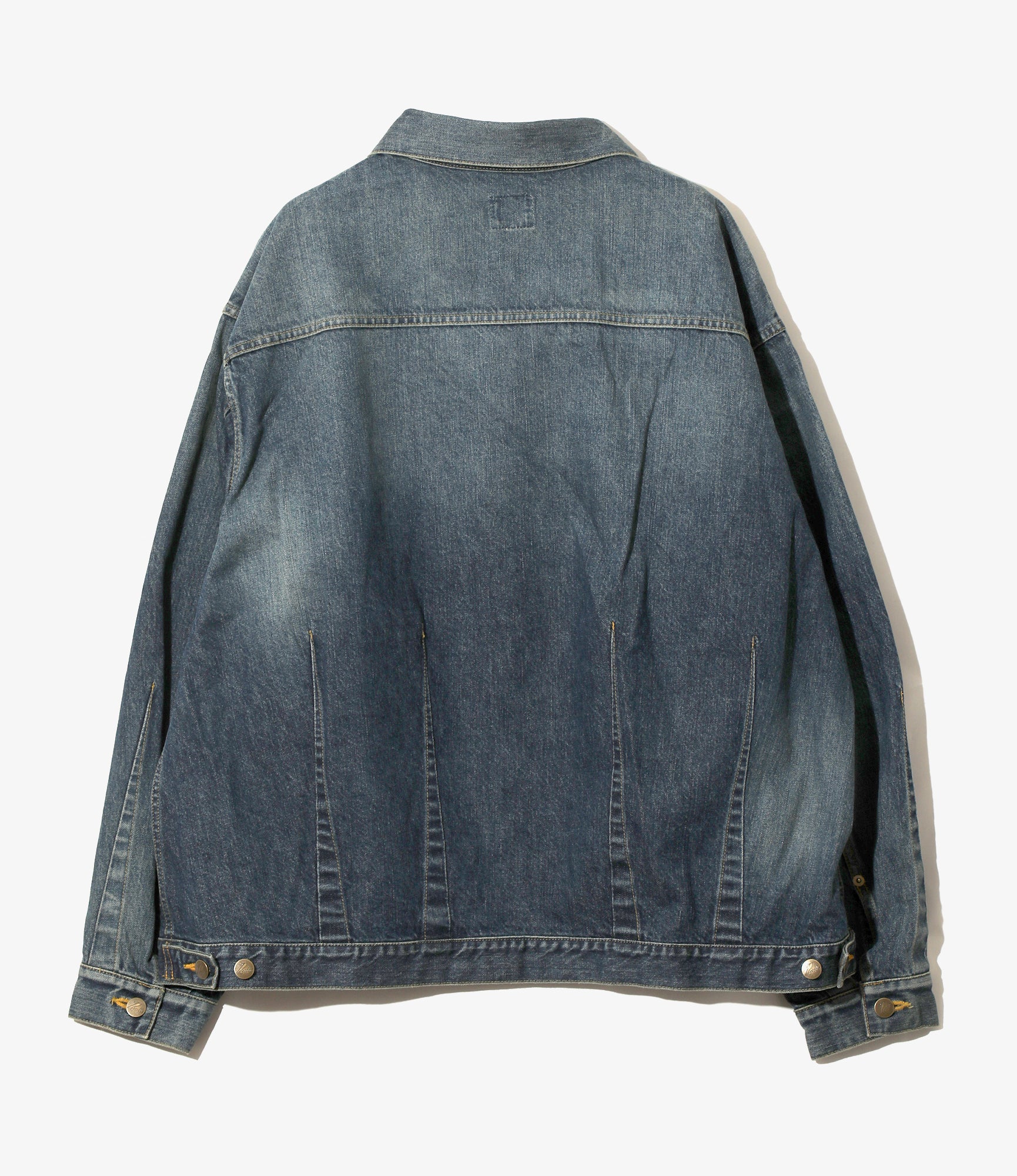 Darts Bottom Jean Jacket –  Indigo 12oz Denim - Image 4