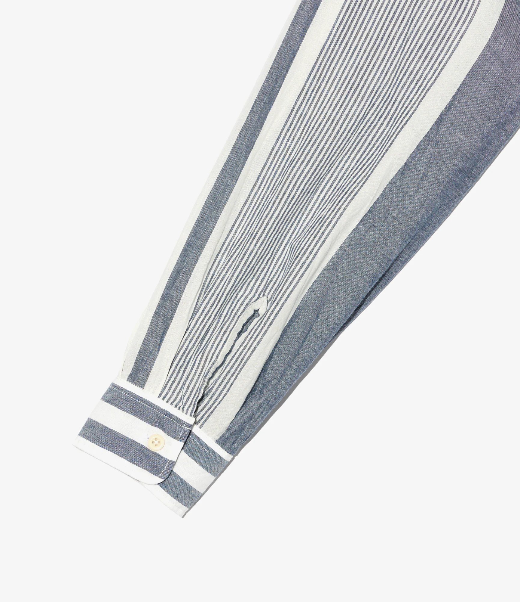 Bowling Shirt – Blue/White Striped Chambray - Image 4