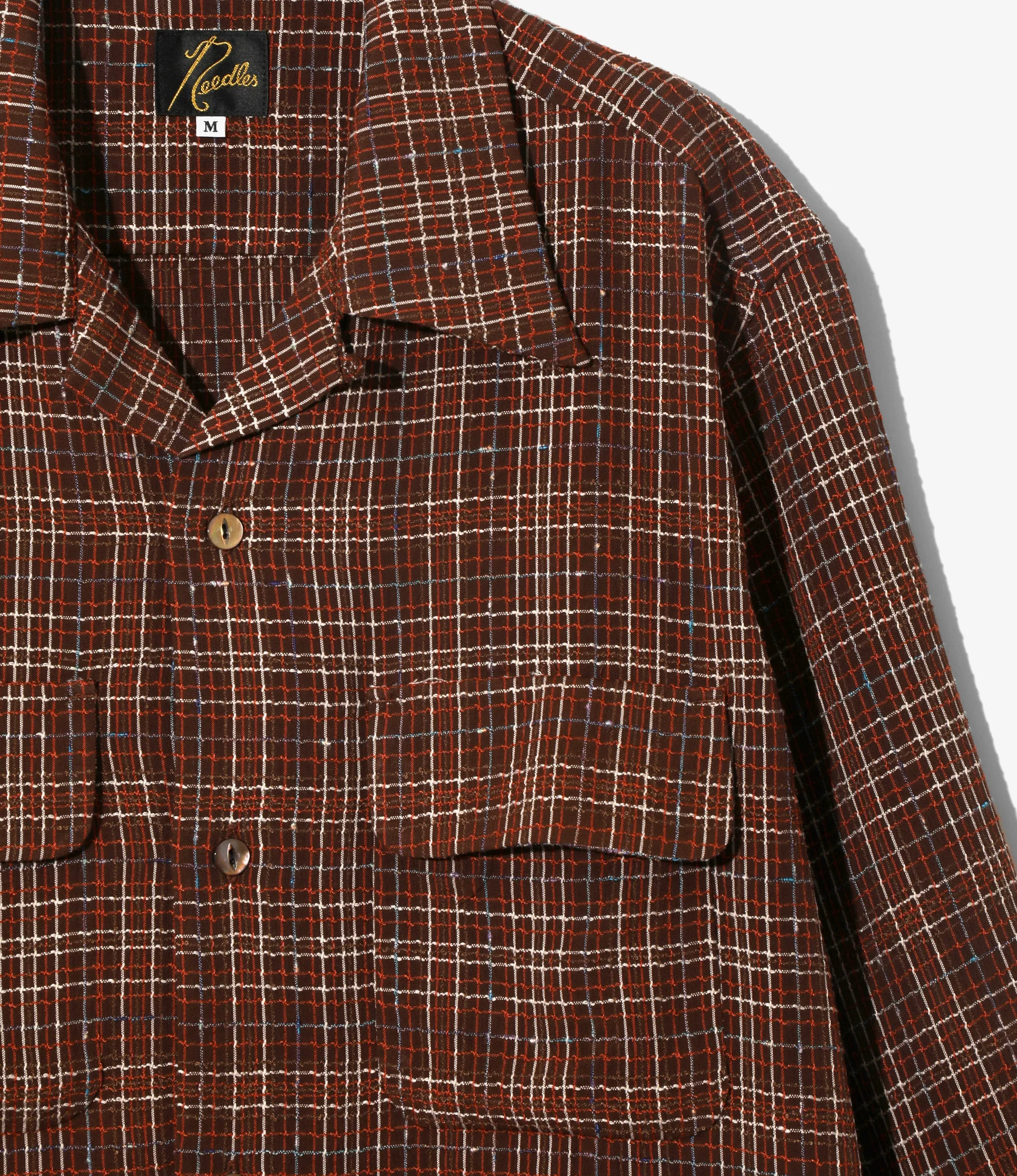 Classic Shirt – Brown Grid Dobby - Image 2