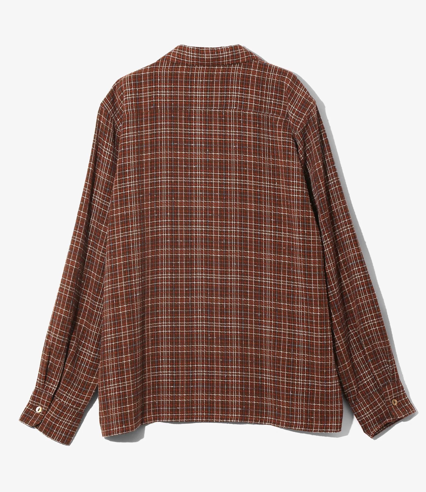 Classic Shirt – Brown Grid Dobby - Image 3