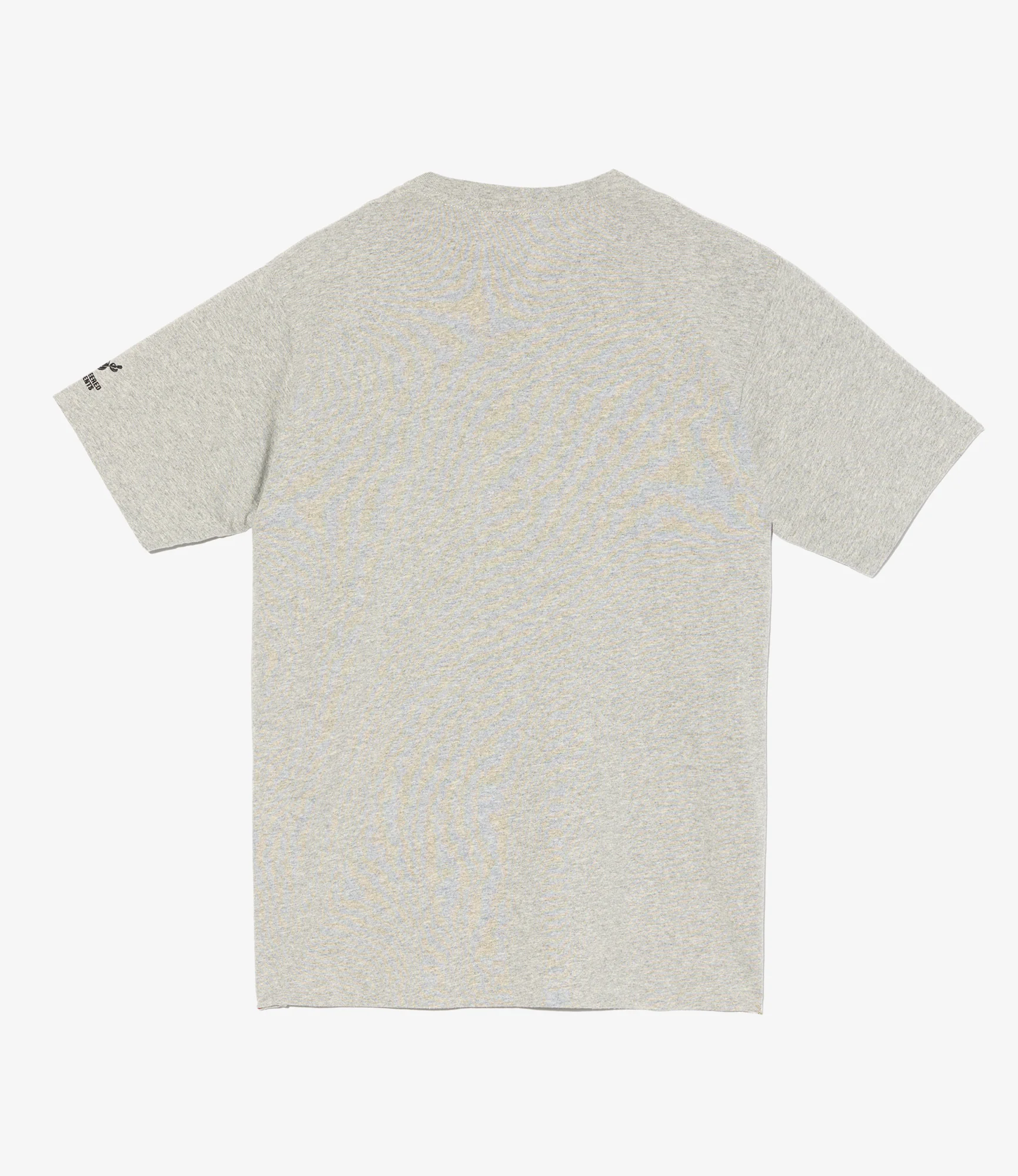Cross Neck T–Shirt – Grey 'Flower' Print - Image 3