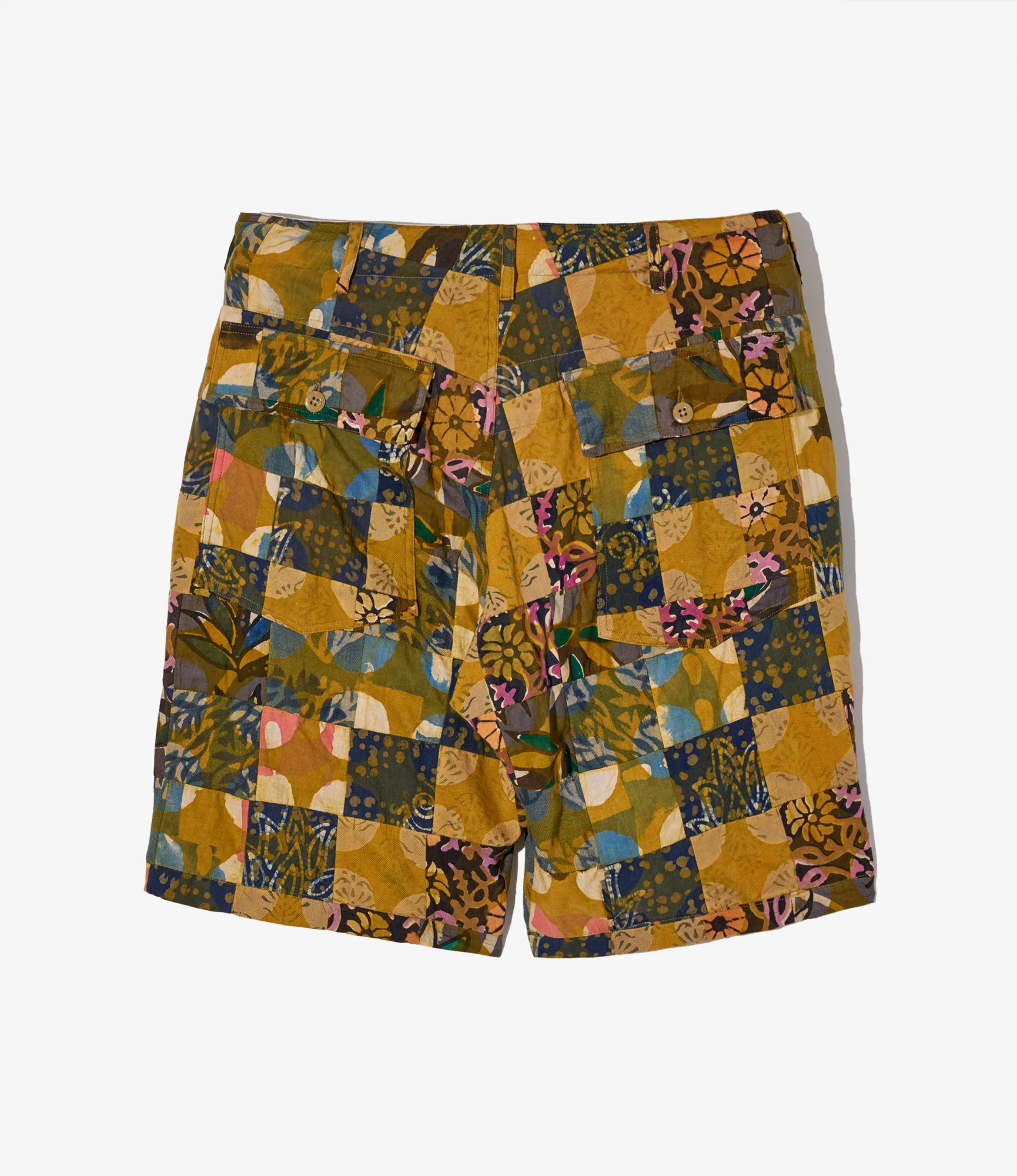 Fatigue Short – Olive Mixed Pattern Patchwork - Image 2