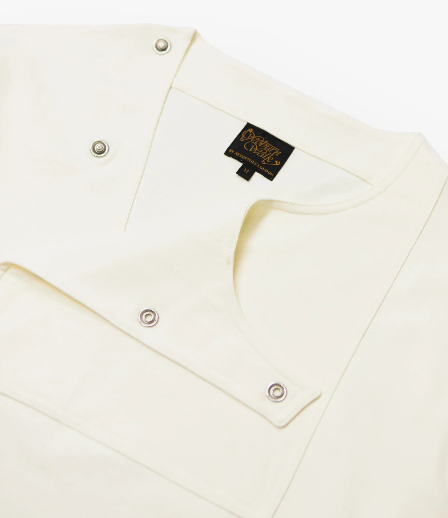 Fisherman Bib Neck Shirt – Off White - Image 3