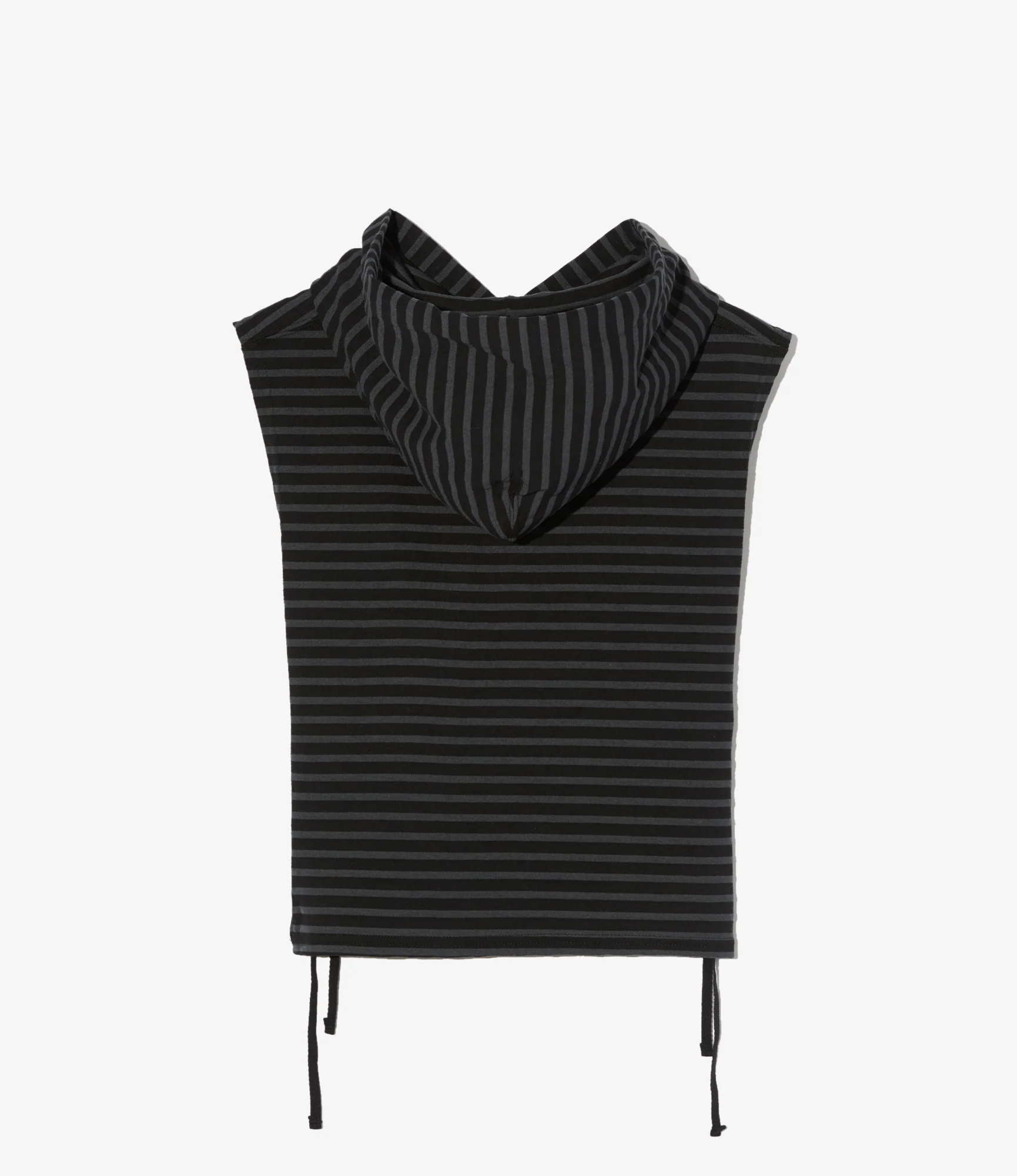 Hooded Interliner – Charcoal Striped Jersey - Image 2