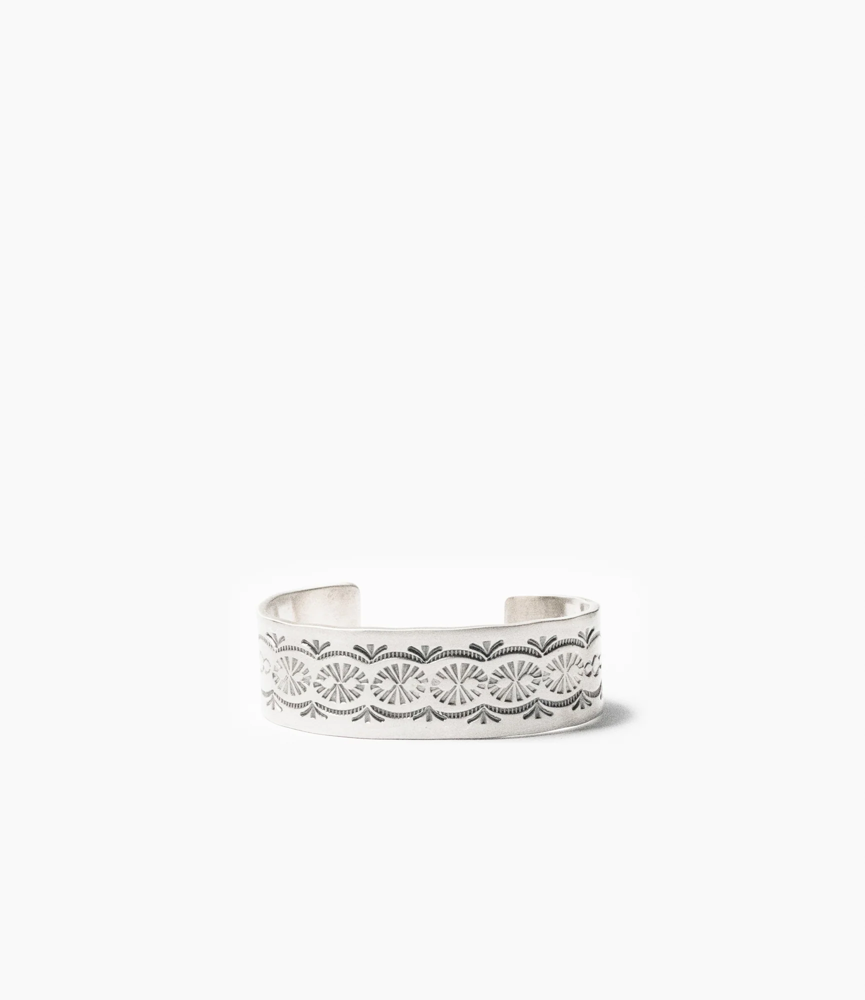 Large Navajo Cuff One – Sterling Silver