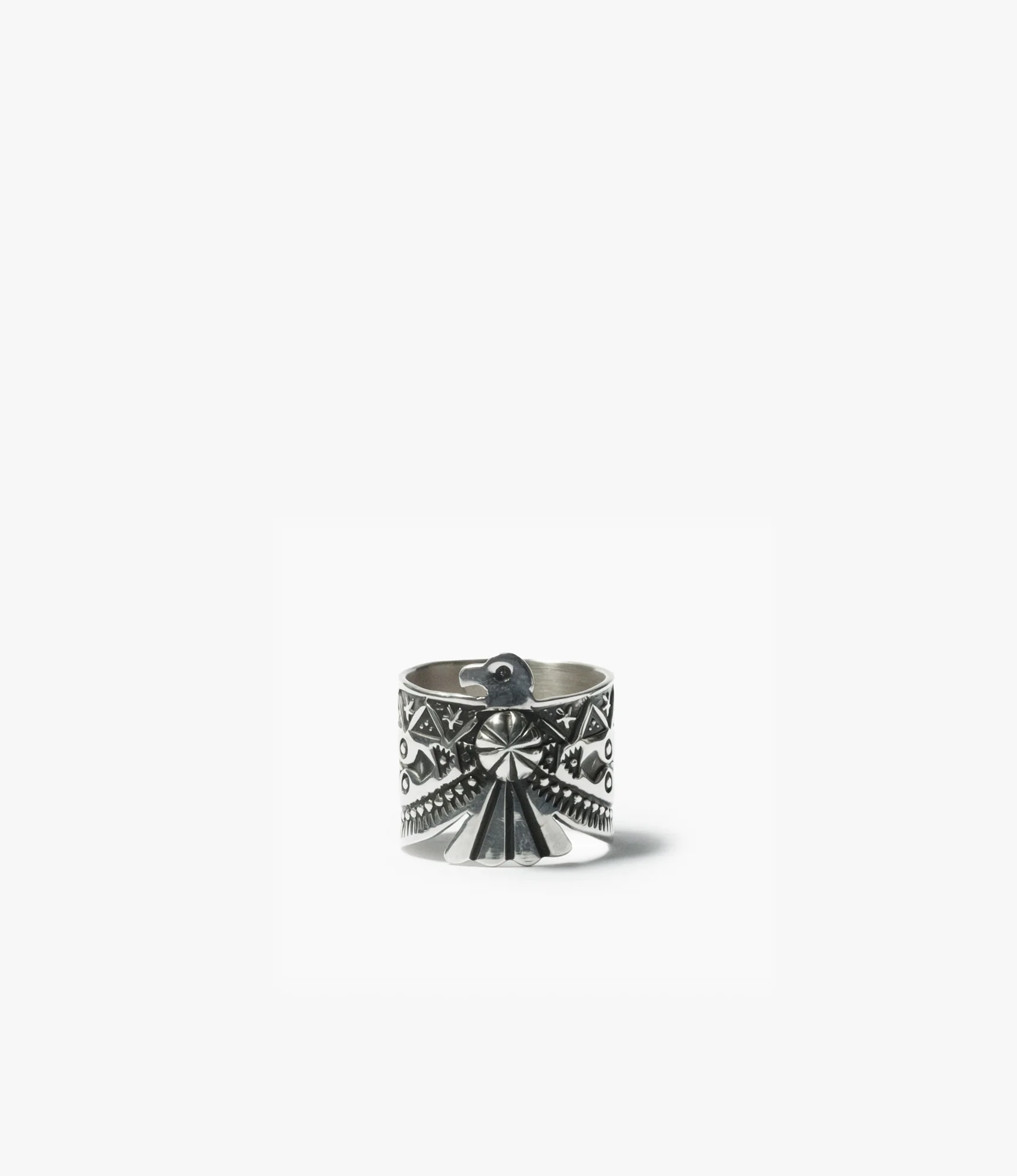 Large Navajo Thunderbird Ring – Sterling Silver