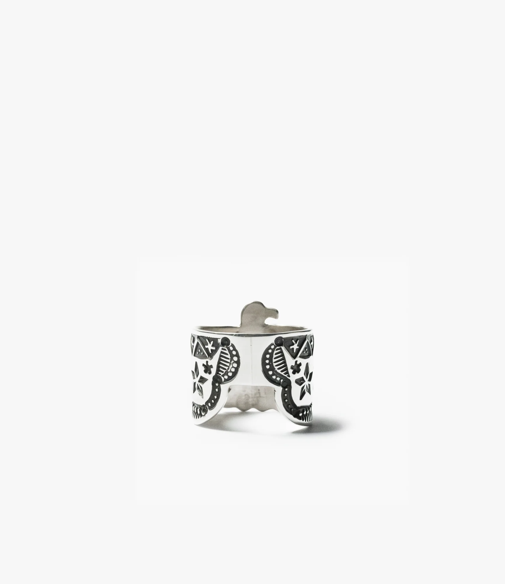 Large Navajo Thunderbird Ring – Sterling Silver - Image 2