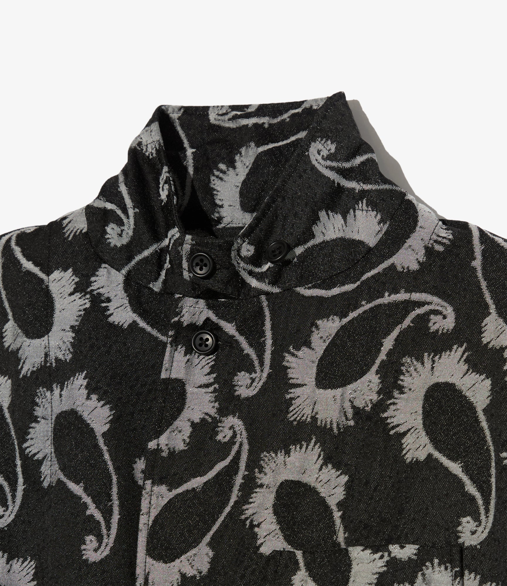 Loiter Jacket – Black Paisley Jacquard - Image 3