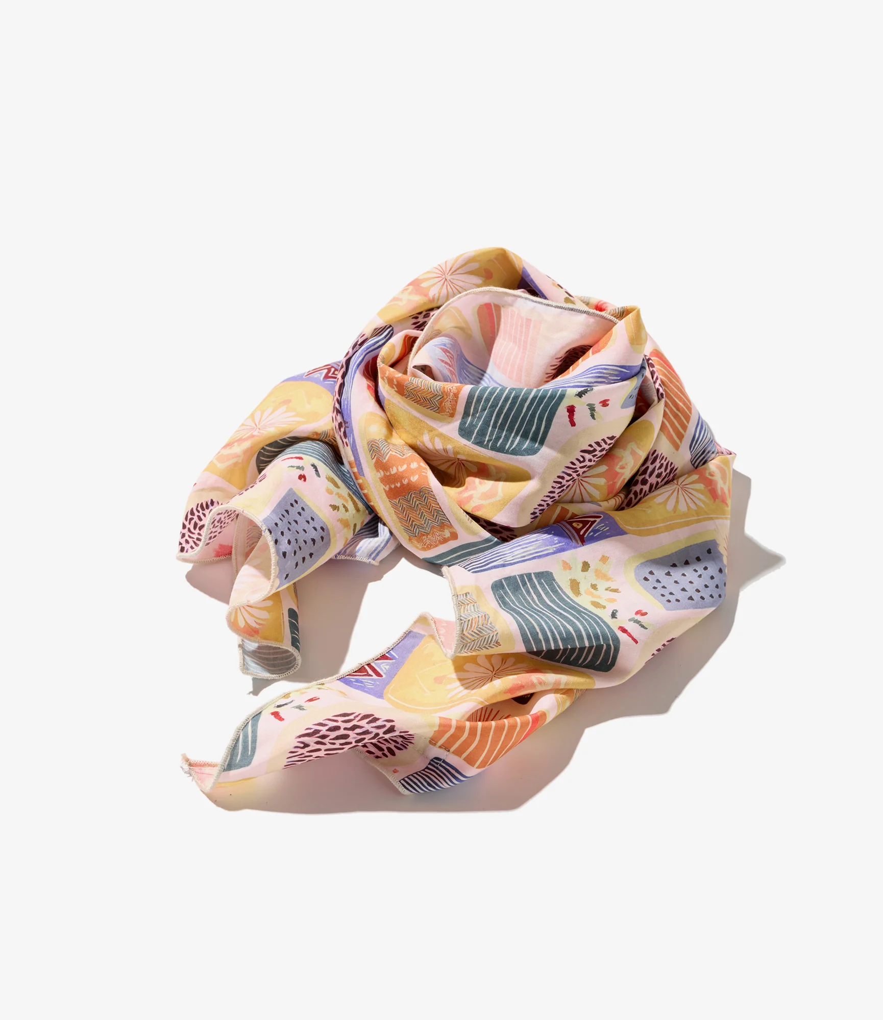 Long Scarf – Multicolour Jamaican Print Tencel