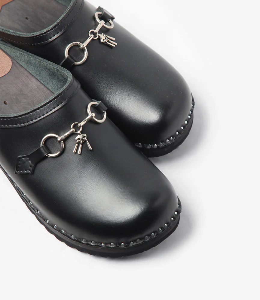 Tassel Bit 'Monet' Clog – Black Leather - Image 6