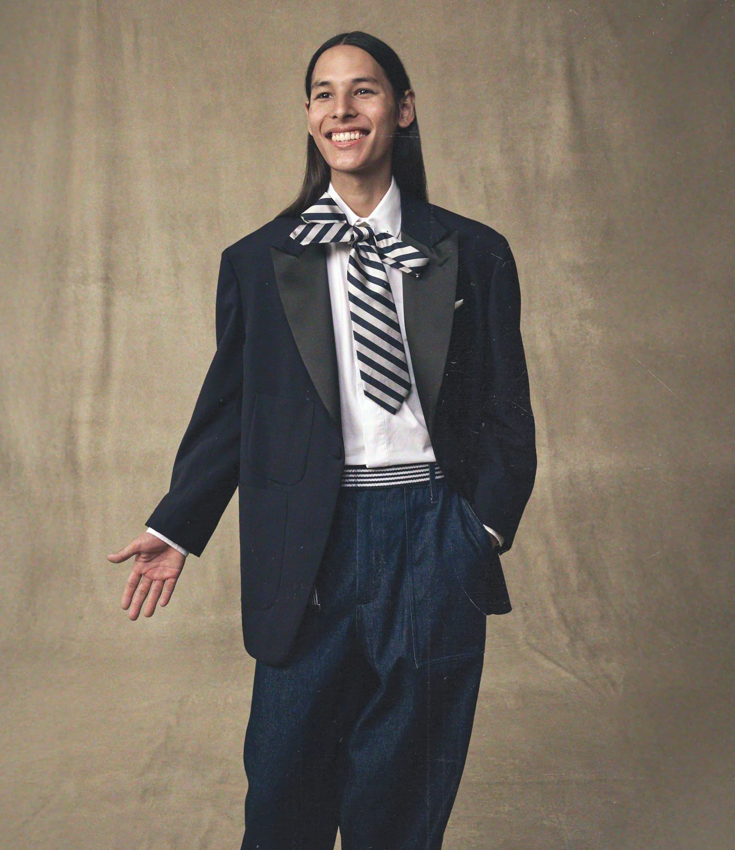 Oversized Tux Jacket – Navy Wool - Image 6