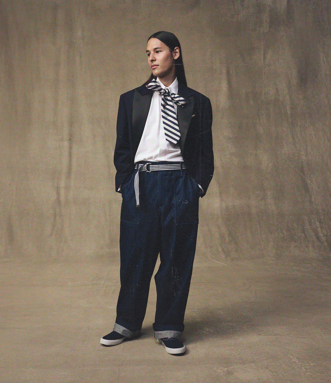 Oversized Tux Jacket – Navy Wool - Image 7