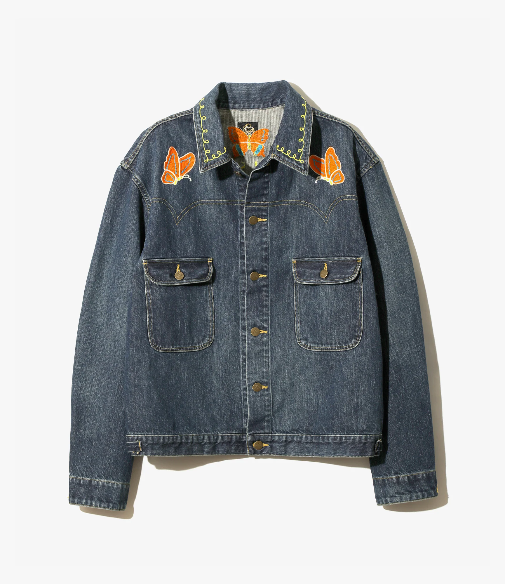 Papillon Embroidered Jean Jacket – Indigo 12oz Denim