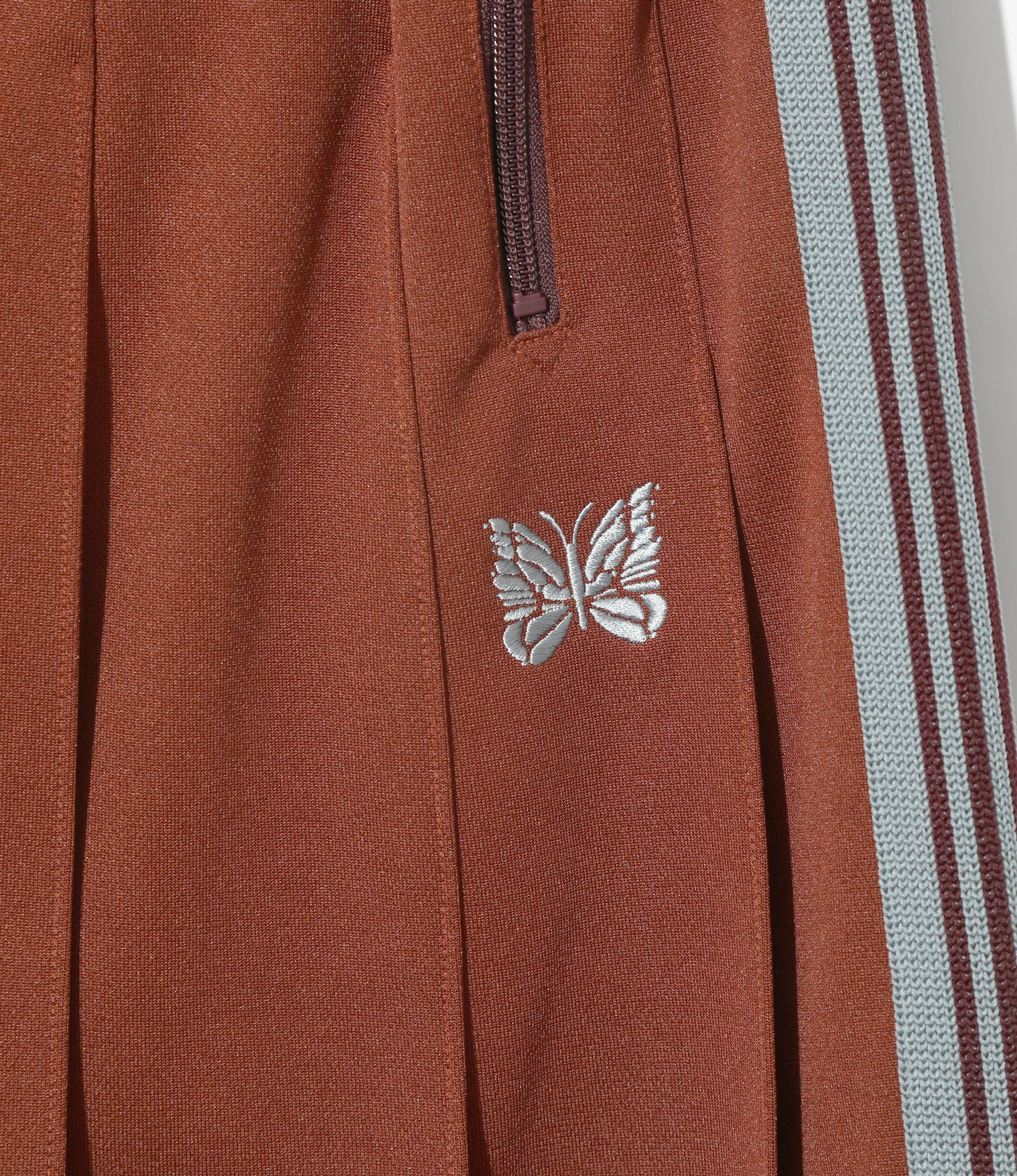 Pleated Track Skirt – Rust Smooth Polyester - Image 2