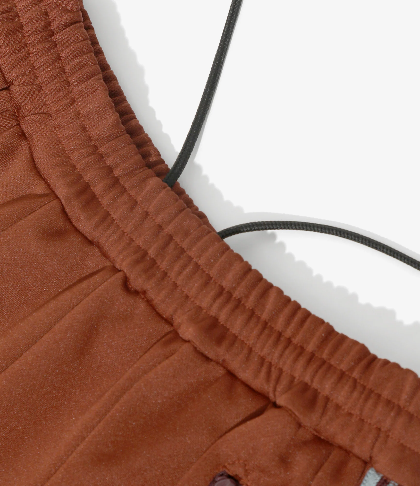 Pleated Track Skirt – Rust Smooth Polyester - Image 3