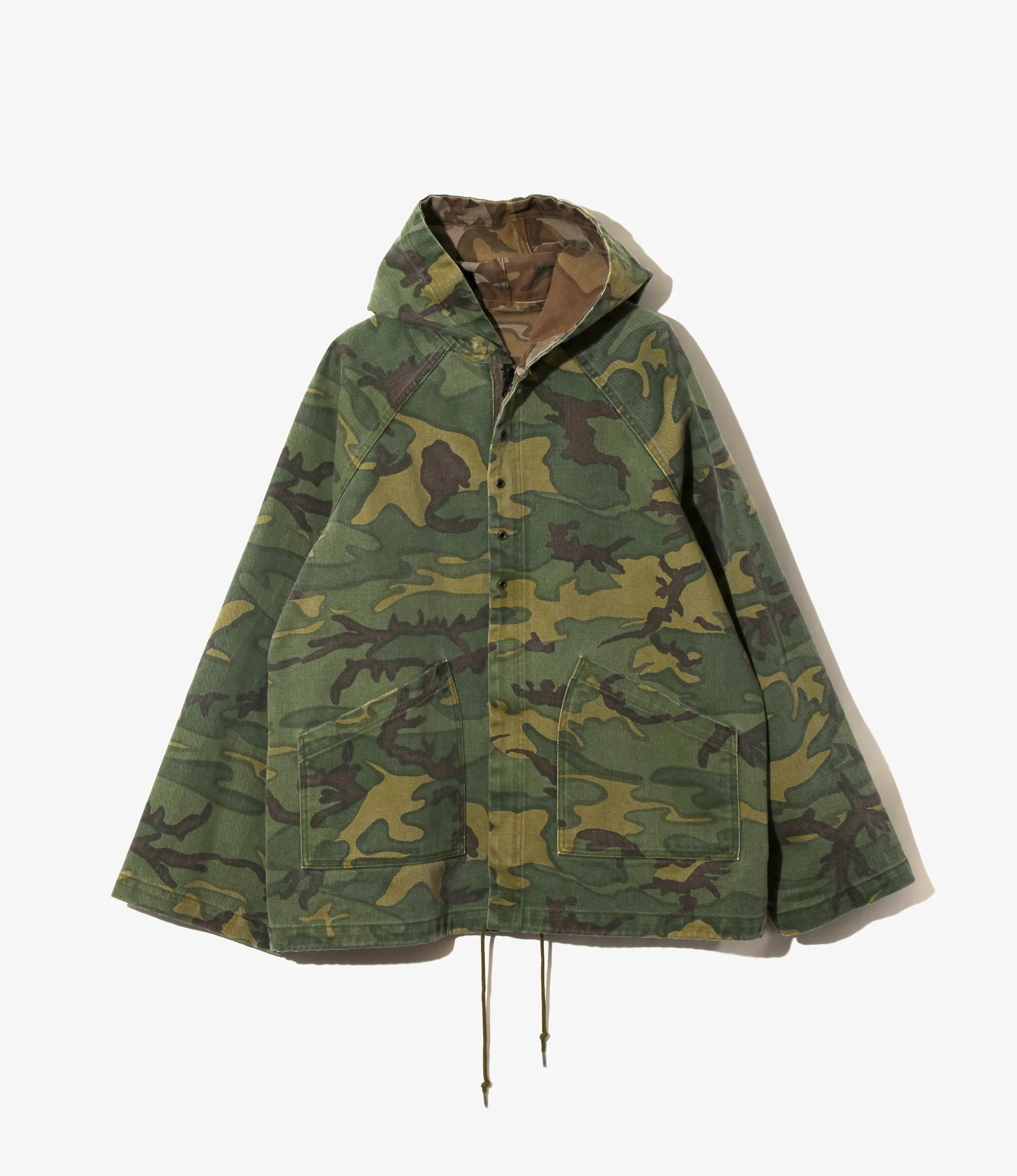 Reversible Hooded Coat – Camo Twill