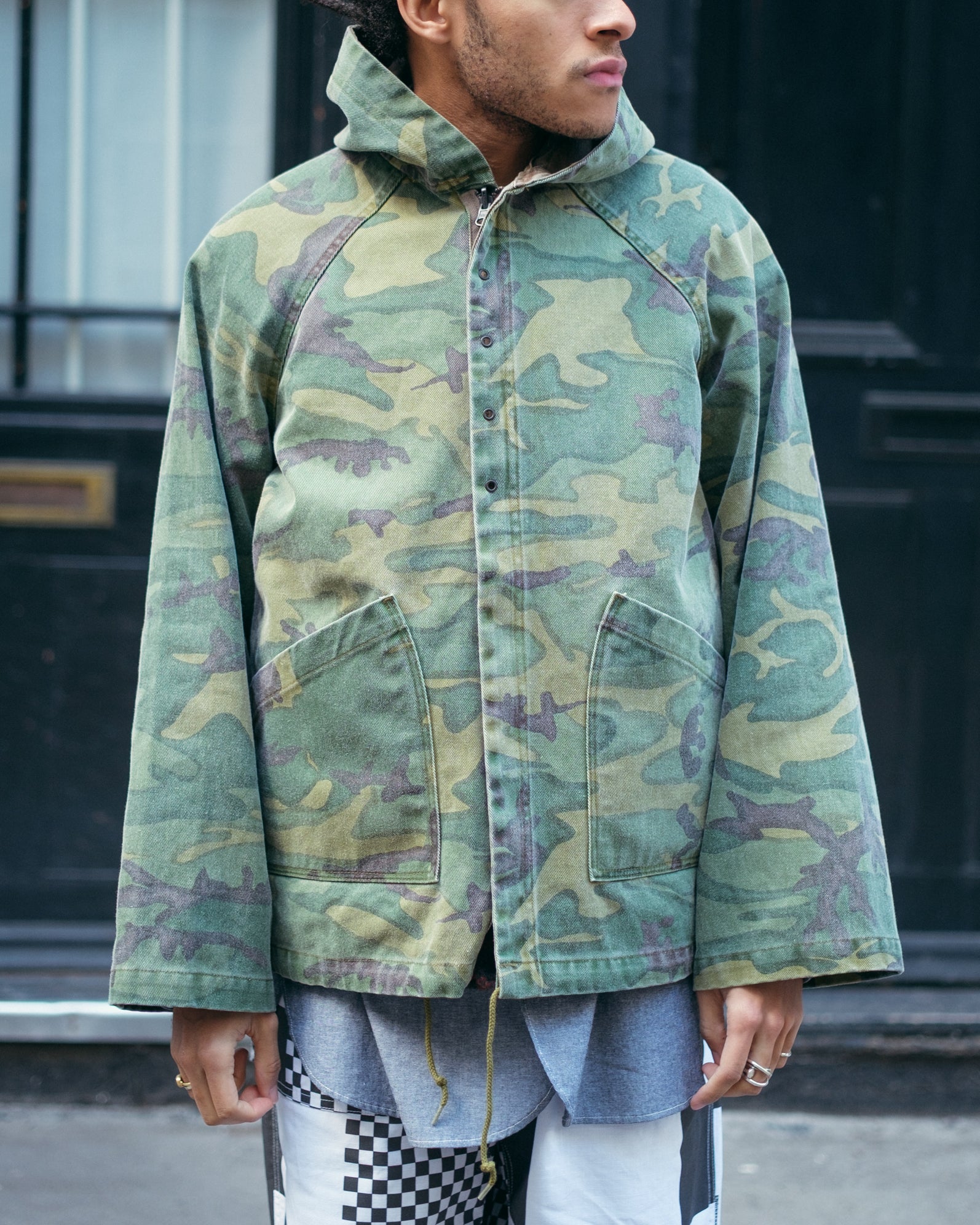 Reversible Hooded Coat – Camo Twill - Image 2