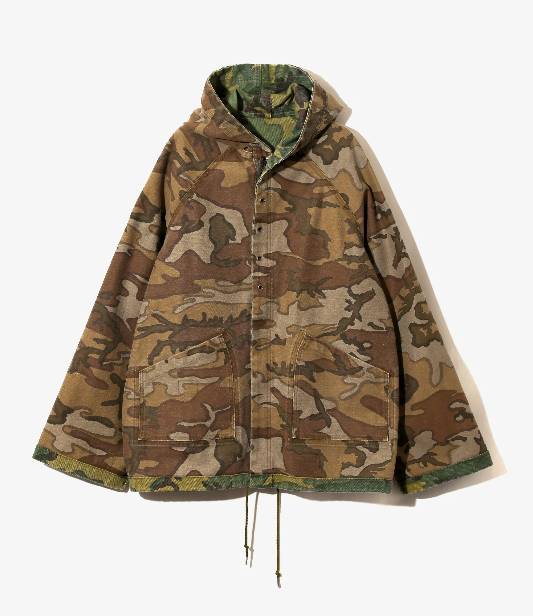 Reversible Hooded Coat – Camo Twill - Image 4