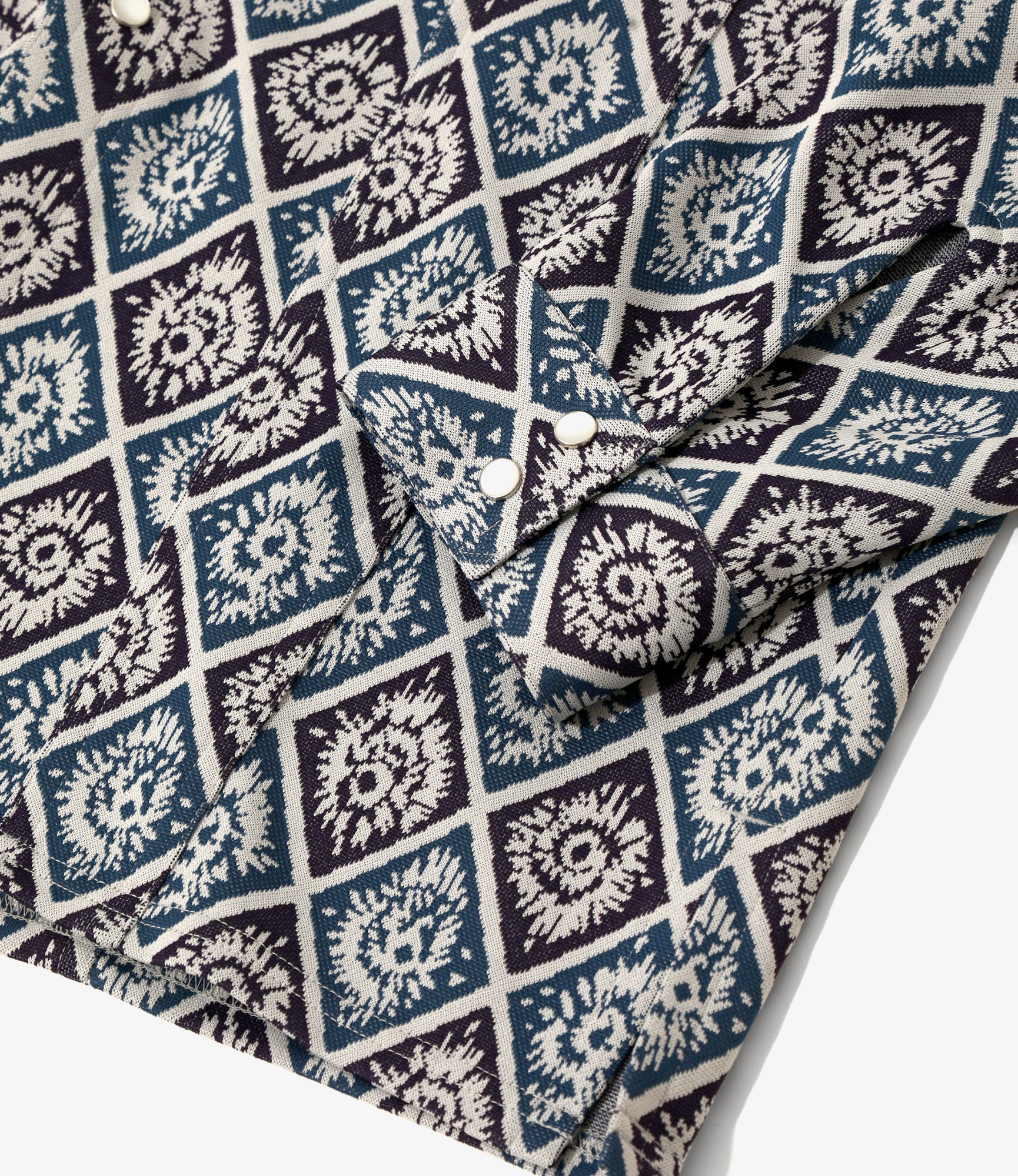 Saddleman Shirt – Blue/Purple Jacquard - Image 4