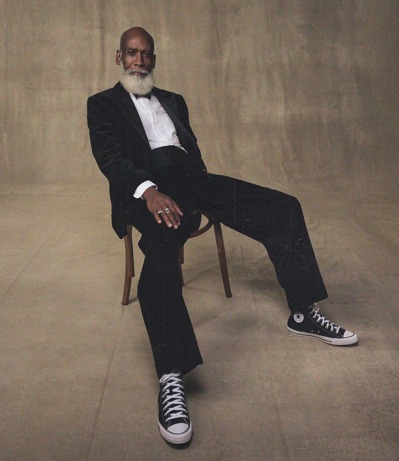 Side Stripe Wide Fatigue Pant – Black Corduroy - Image 5