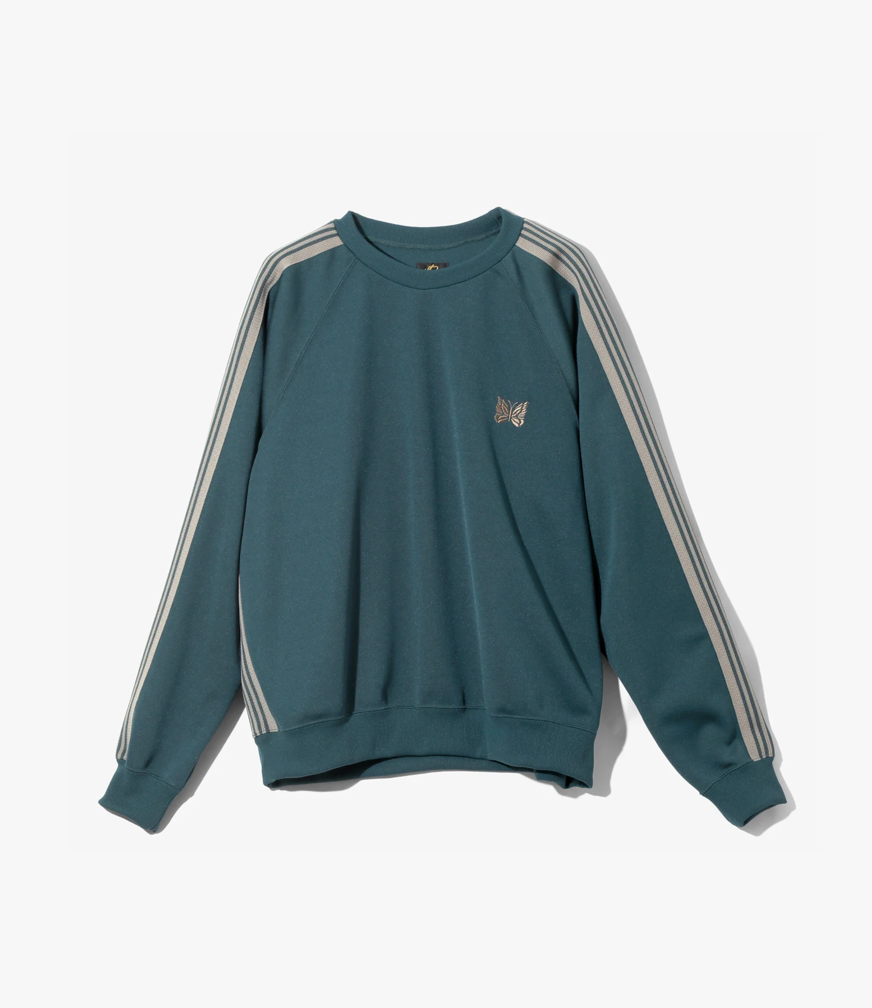 Track Crew Neck Shirt – Green Smooth Polyester