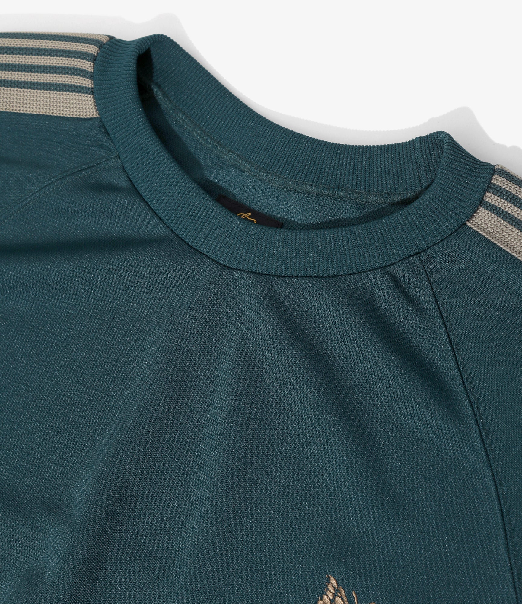 Track Crew Neck Shirt – Green Smooth Polyester - Image 3