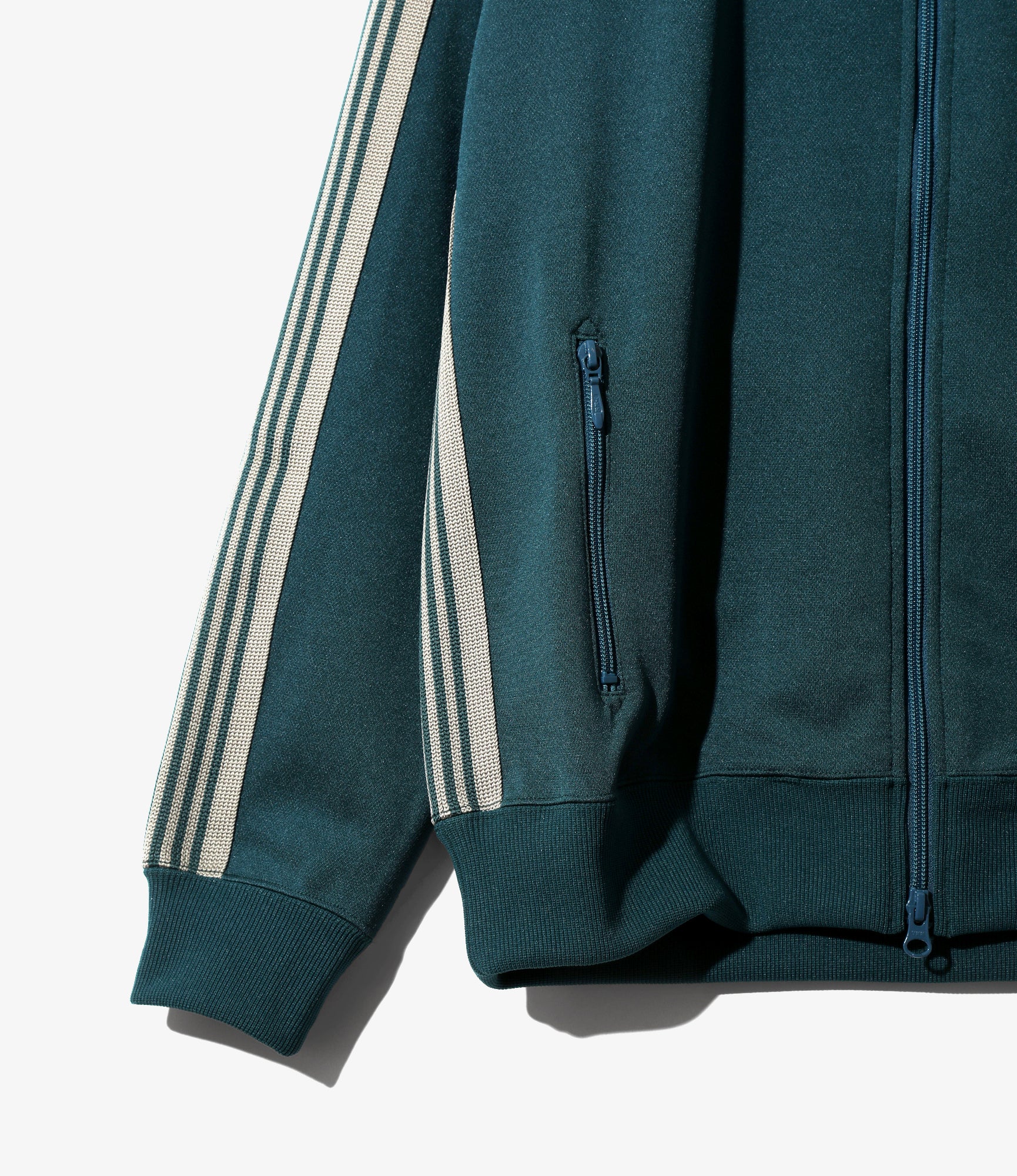 Track Jacket – Green Smooth Polyester - Image 3