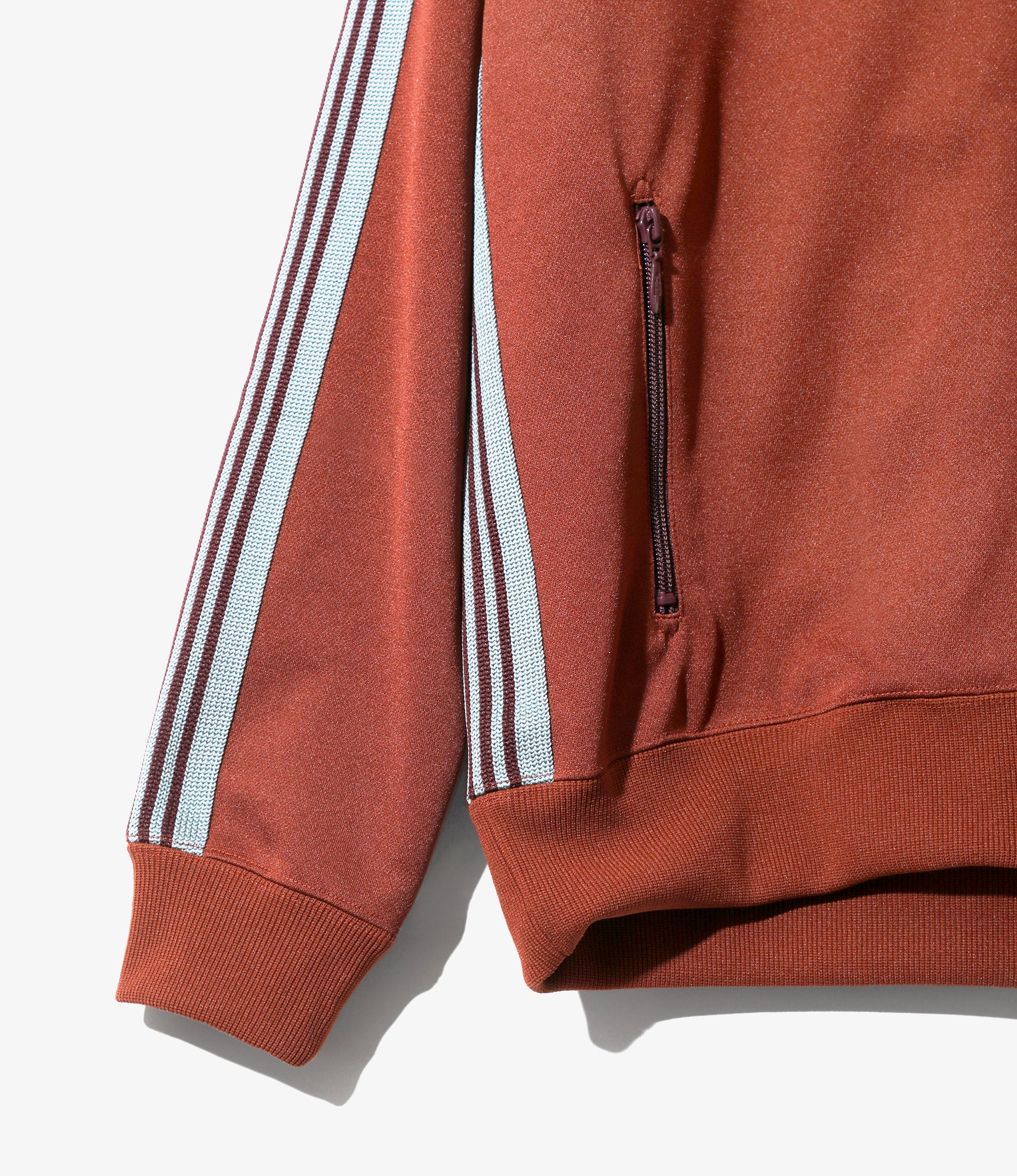 Track Jacket – Rust Smooth Polyester - Image 3