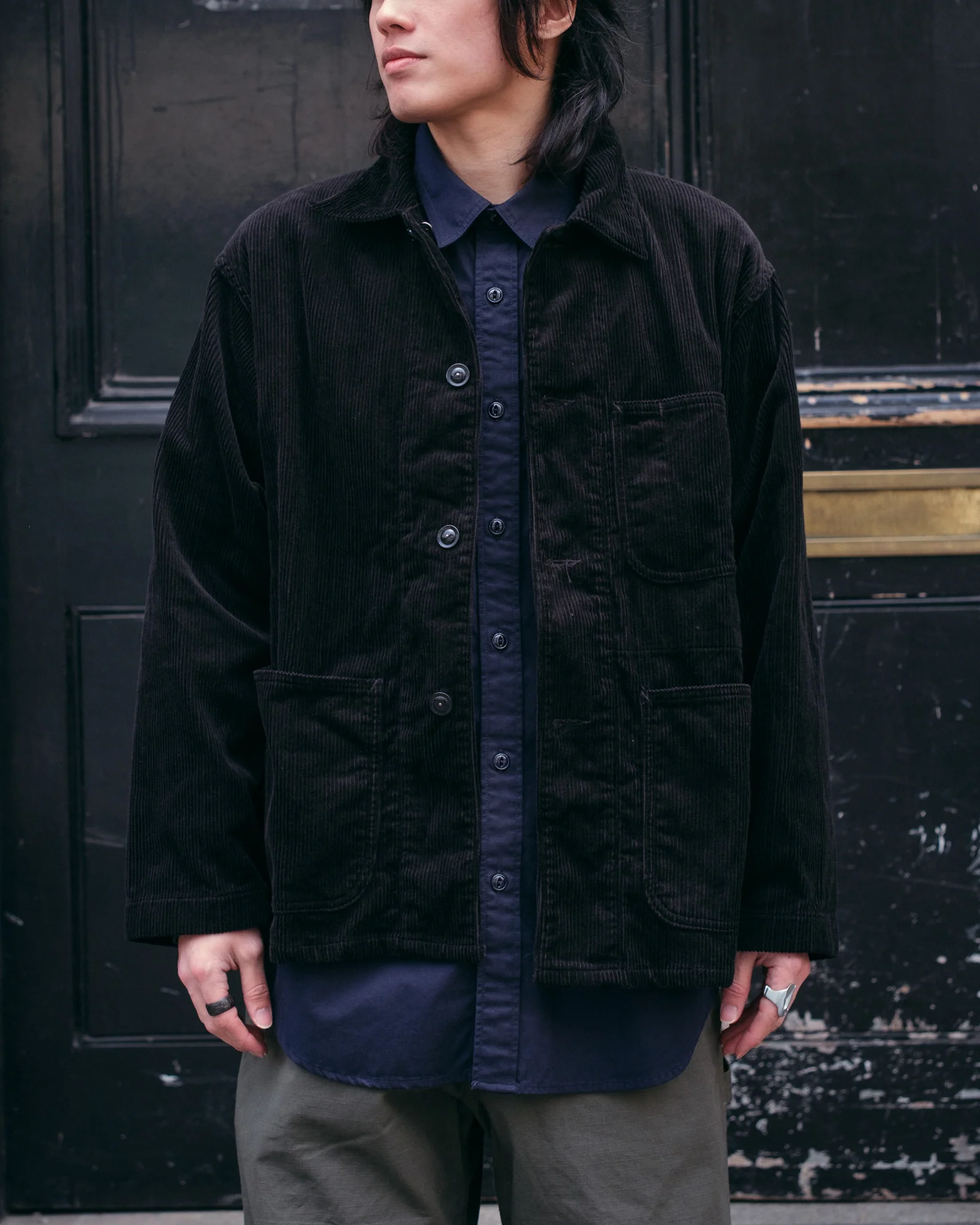 Utility Jacket – Black 8W Corduroy - Image 2