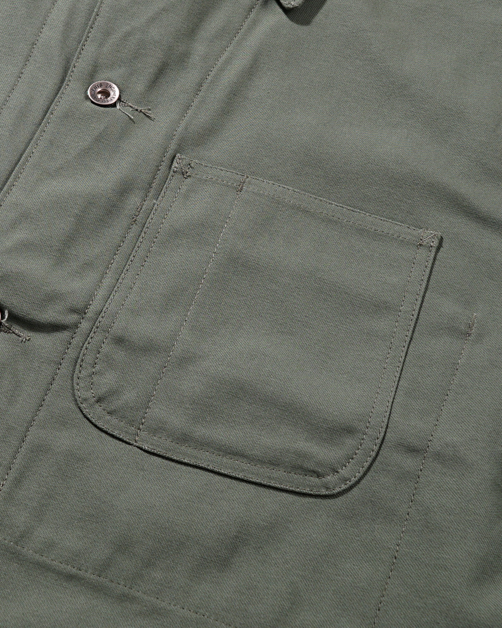 Utility Jacket – Olive Reversed Sateen - Image 3