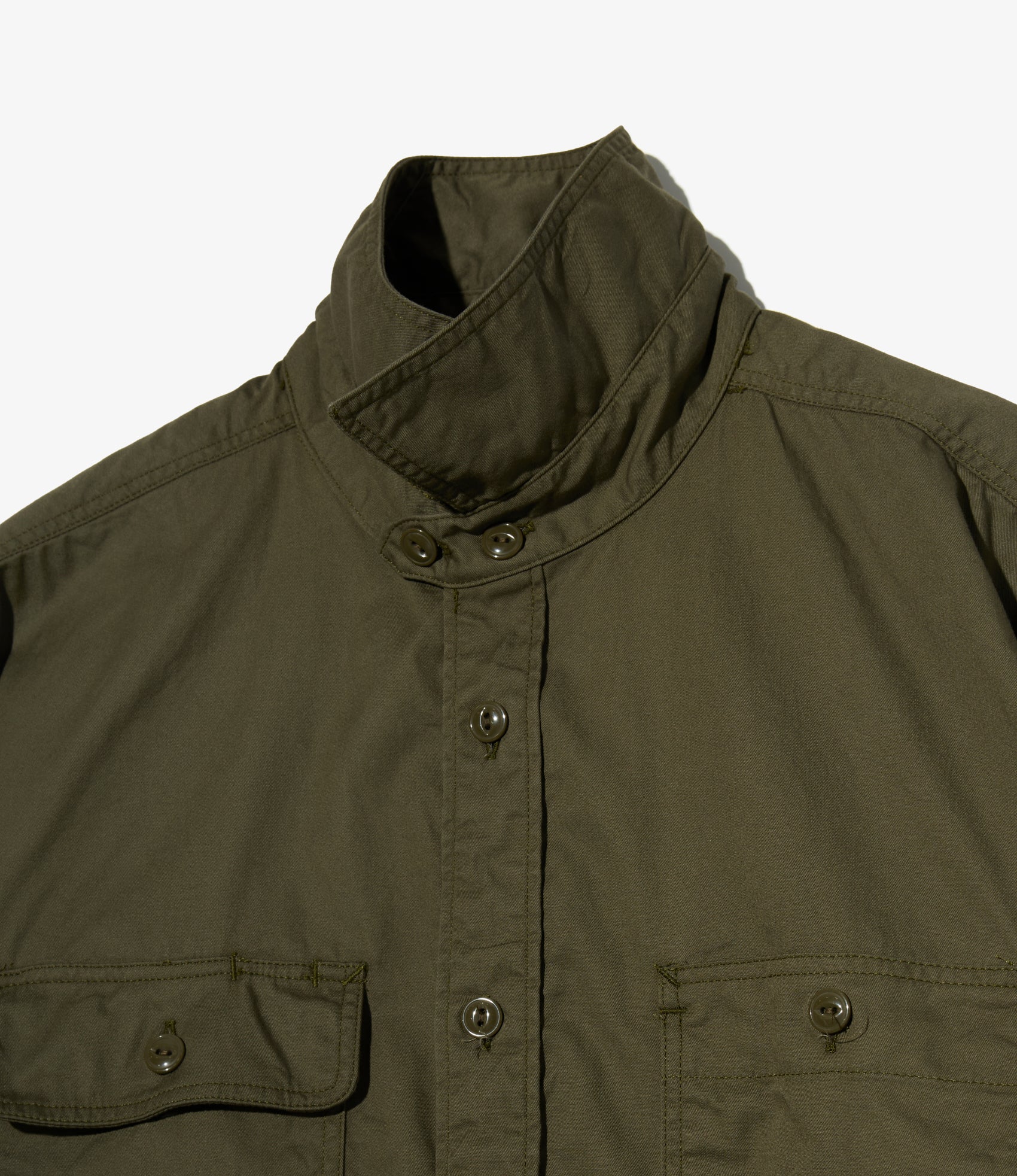 Utility Shirt – Olive Sanded Micro Twill - Image 2