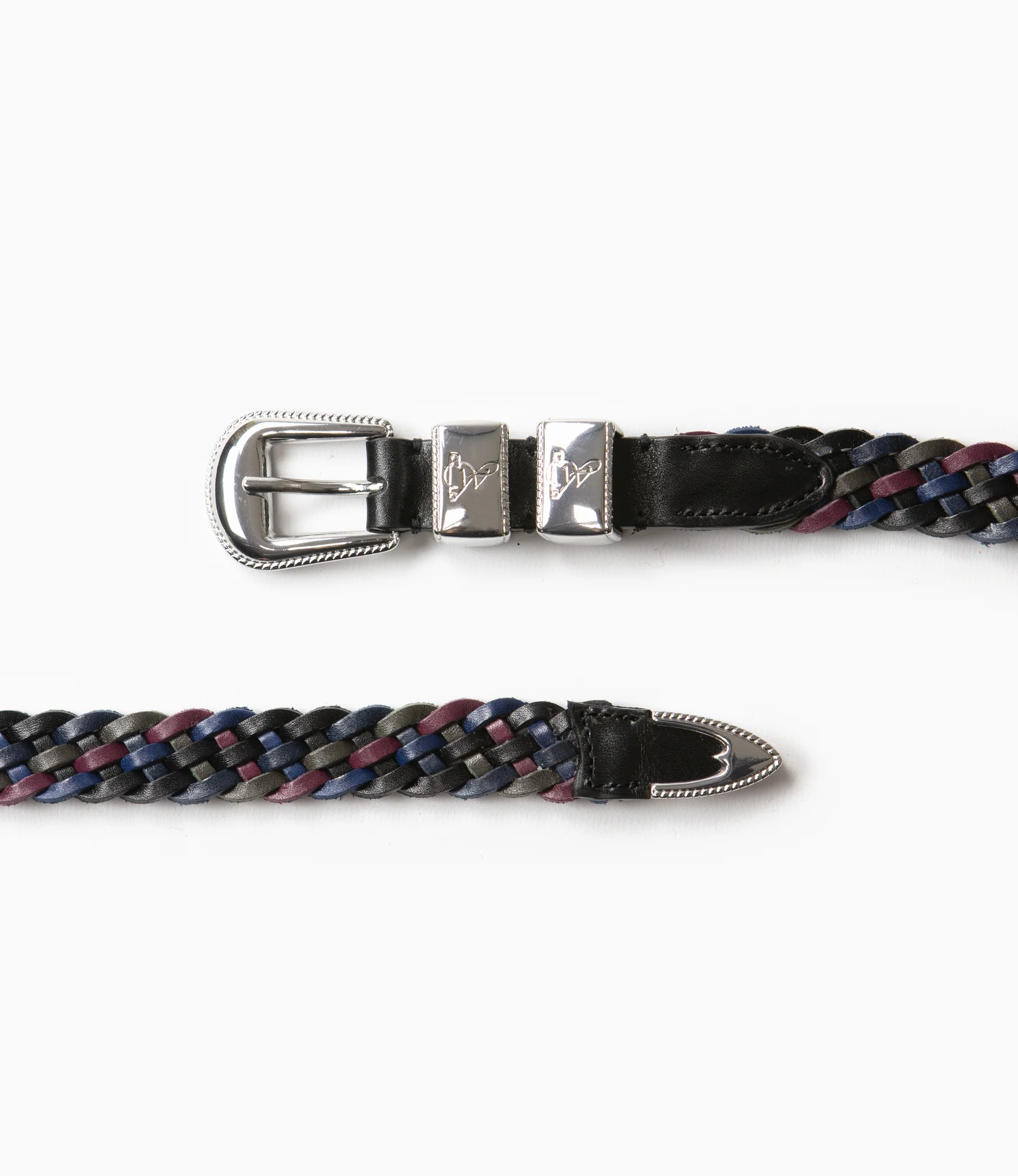 Wing Tip 5-Ply Braided Belt – Dark Multi Leather - Image 2