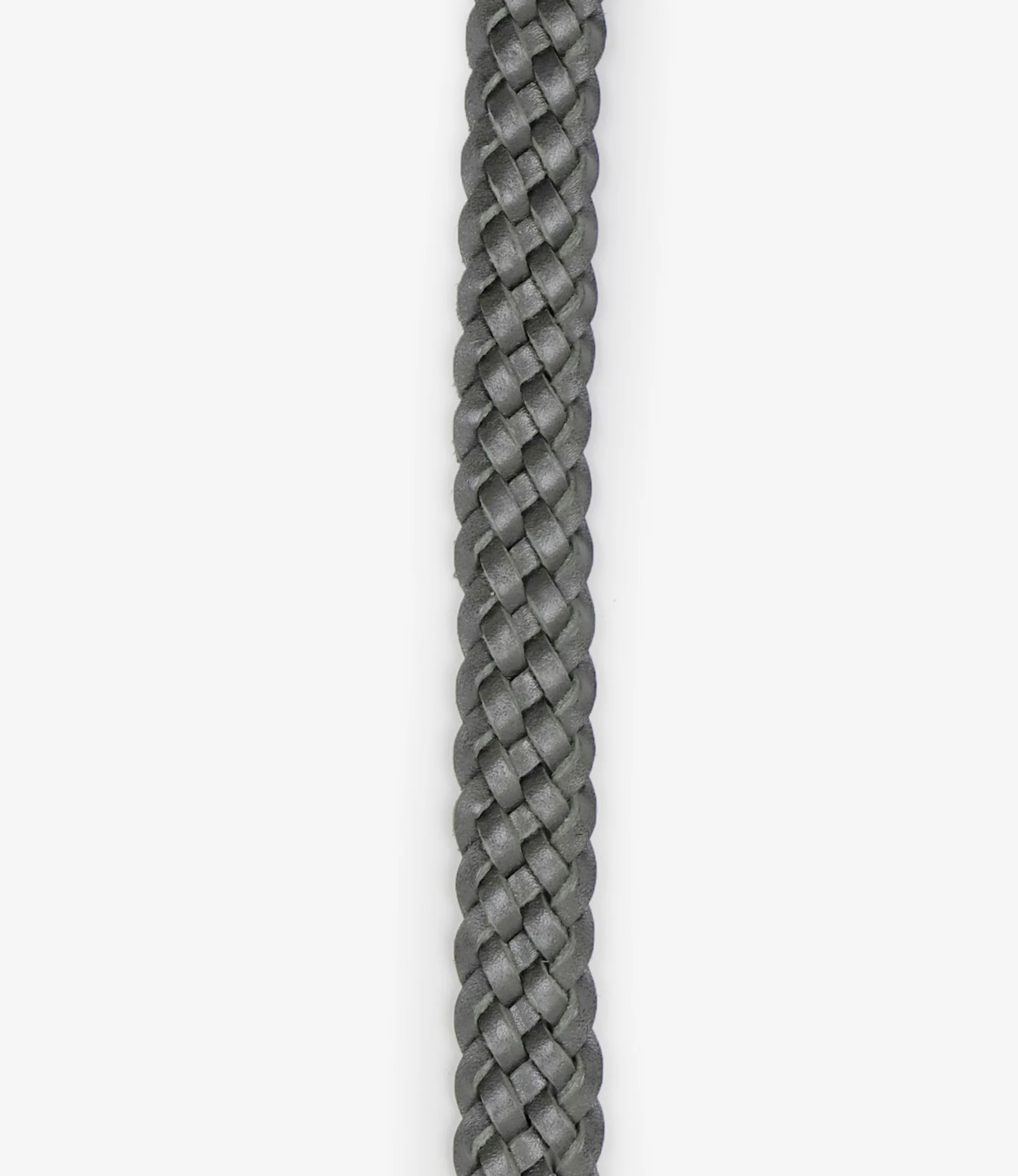 Wing Tip 5-Ply Braided Belt – Grey Leather - Image 3